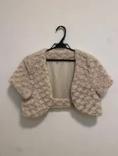 Rew de Rew ルーデルー ベージュ ファー風 ショート丈ジャケット