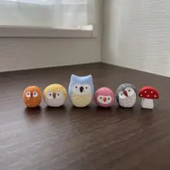 No.79 フクロウ　ハンドメイド　ミニチュア　きのこ