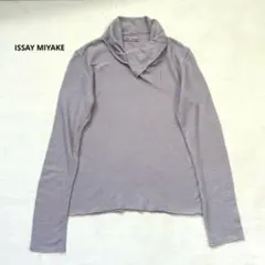 イッセイミヤケ　ISSAY MIYAKE ニット　変形　グレー　タートルネックのサムネイル