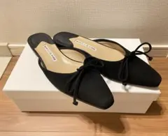 美品 MANOLO BLAHNIKマノロブラニク 黒 ブラック ミュール 38のサムネイル