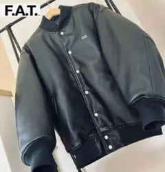 F.A.T. ブラック レザーボンバージャケット F'AWARD 24SS 2026年最新】FAT メンズ レザージャケット・ライダースの人気アイテム