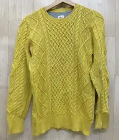 Mr.GENTLE MAN ケーブル編み クルーネック ニット セーター S