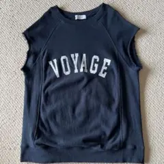 SIMPLICITE カットオフ裏毛プリントベスト