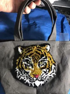The Bagmati かごバッグ トートバッグ ブラック タイガー刺繍 - メルカリ
