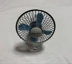 乾電池&USB小型扇風機 グリーンハウス ブルー レトロ 停電・災害時にものサムネイル