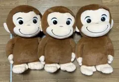 おさるのジョージ ぬいぐるみ 3体セットのサムネイル