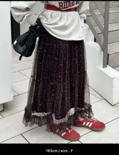 チャオパニック　フラワーティアードスカート　チュールスカート