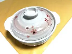 土鍋 桜 うさぎ柄 一人用
