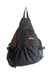 adidas ボディバッグ ワンショルダー ブラック レッド 美品