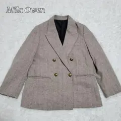 Mila Owen 　テーラードジャケット　金ボタン　ダブル　ヘリンボーン