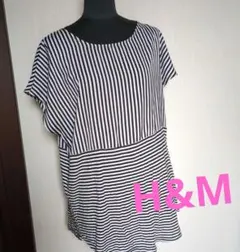 H&М　ストライプ柄 半袖チュニック