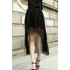 定価3000円！H&Mエイチアンドエム♡前空きシースルーロングスカート