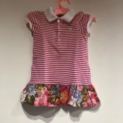 Ralph Lauren ピンクストライプ ワンピース 18M