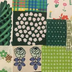 マリメッコ ハギレセット　いろいろグリーン（北欧ヴィンテージ生地、プケッティ）