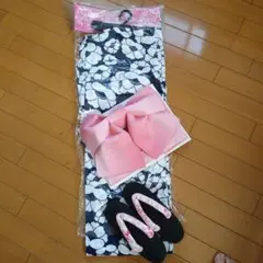 浴衣 帯 下駄 3点セット ピンク 花柄 - メルカリ