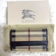 BURBERRY チェック柄 レザーキーケース
