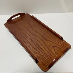 【希少】トレー 木製 長角盆 ハンドル付き おぼん 昭和レトロ ヴィンテージ