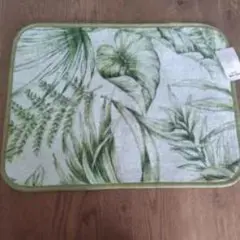 ボタニカル柄 バスマット グリーンのサムネイル