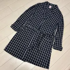 marka チェック ガウンコート 2 ネイビー系 日本製 ロングのサムネイル