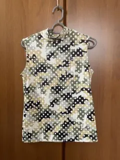 PEARLY GATES カモフラージュドット ハイネックノースリーブ サイズ0