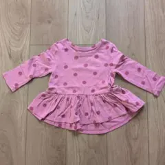 baby gap ドット柄フリルロングTシャツ 18-24ヶ月