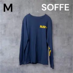 SOFFE ネイビー M 米海軍 トレーニング 長袖Tシャツ ロゴ 定番 US製のサムネイル