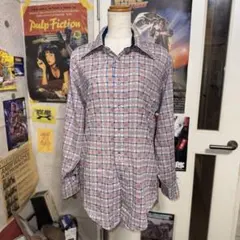 g*3様 70s ヴァンヒューゼン チェック シャツ