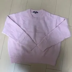 UNIQLO クルーネックセーター 長袖 ピンク Lサイズ