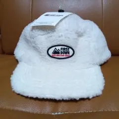 FIRST DOWN フリースキャップ ホワイト