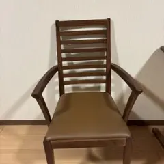大塚家具 ブラウン 木製 ダイニングチェア