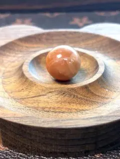 オレンジ系天然石 丸玉 約17.3mm パワーストーン 置物