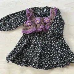 ♡花柄ワンピースロンパース&ビスチェセット♡