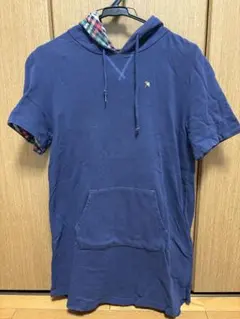 ネイビー フード付き パーカー