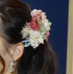 ドライフラワー風 ヘアアクセサリーセット 結婚式使用 セット売り まとめて