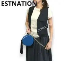 新品　エストネーション ESTNATION リネンストライプベスト ¥41800