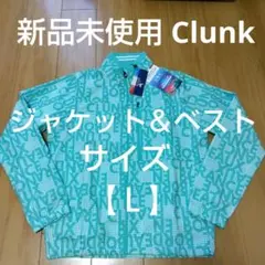CLUNK メンズジャケット ＆ベストＬサイズ 新品未使用 グリーン色 文字柄のサムネイル