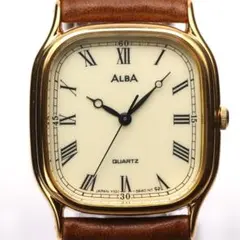 80s Vintage Seiko Alba サントスコンビ ローマン文字盤 - メルカリ