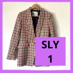 スライ　SLY テーラードジャケット オレンジ・黒・白チェック　1