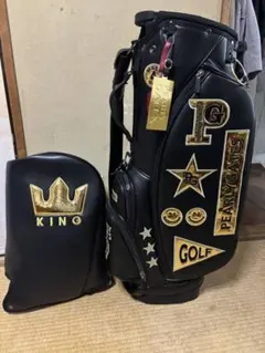 パーリーゲイツPEARLY GATES キャディバッグ ブラック とヘッドカバー