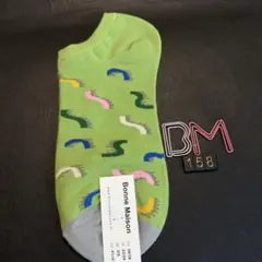 新品BonneMaisonボンヌメゾンレディースソックス総柄靴下緑のサムネイル