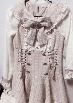 LIZLISAメッセージリボンツイードセットアップ