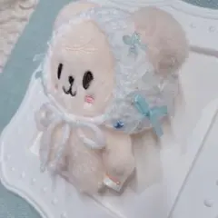 SKZOO パピーム 10cm ぬい服 ブルー リボン ヘッドドレス