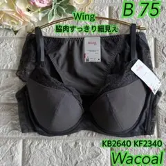 Wacoal Wing 脇肉スマートブラ上下セットB75❣️ OB♡ KB2640