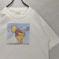 Disney 90s 2XL USA プーさん ディズニー アイボリー Tシャツ