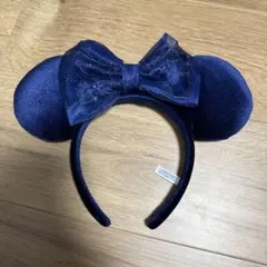 ネイビー ミッキー耳カチューシャ