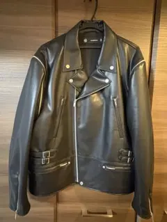 試着のみ！GU+UNDERCOVER ダブルライダースジャケット 希少XXL