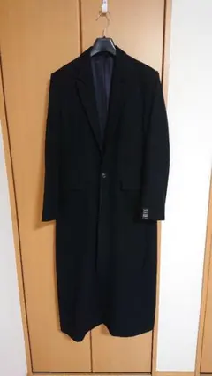シャリーフ★未使用に近い★ロングチェスターコート★メルトン素材★ブラック セール】DOUBLE LONG COAT（チェスターコート）｜SHAREEF（シャリーフ