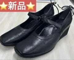ビューフォート　黒　パンプス　軽量　軽い　レディース　仕事　通勤　レースアップのサムネイル