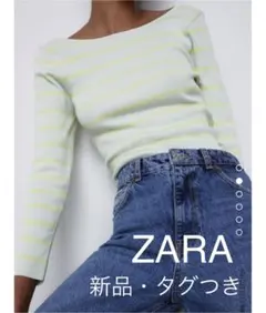 ZARA♡ ストライプ ニット トップス
