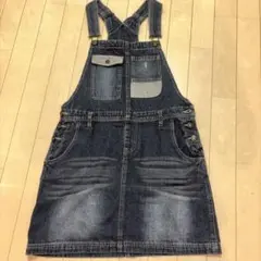 OLIVE des OLIVE デニム サロペットスカート ミニ丈 春コーデ